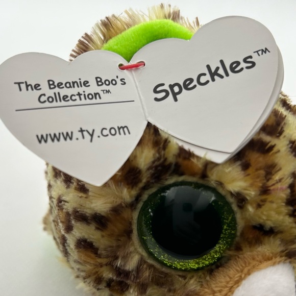 Ty Beanie Boos Collection RETIRED Speckles the Leopard Cat Plush - Picture 2 of 6